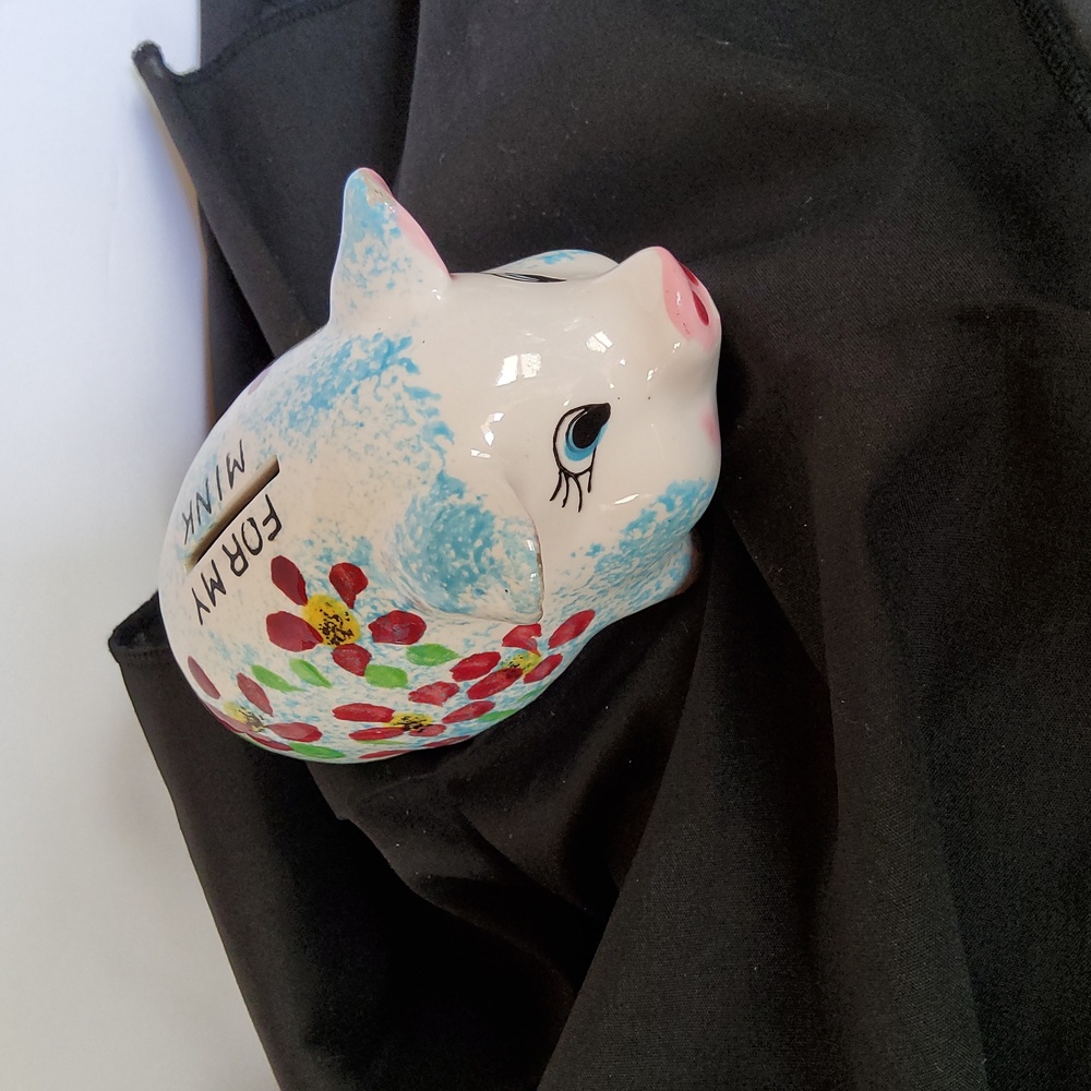 Vintage Handpainted Ceramic Piggy Bank Japan - Picture 2 of 8